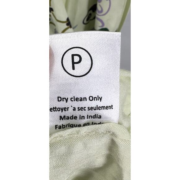 Hemant & Nandita Embroidered Silk Canaria Maxi Dress Large - Picture 9 of 9